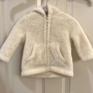 Infant girls fluffy coat